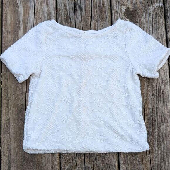 OshKosh B'gosh Other - Genuine Kids By Oshkosh 3T White Embroidered Short Sleeve Blouse